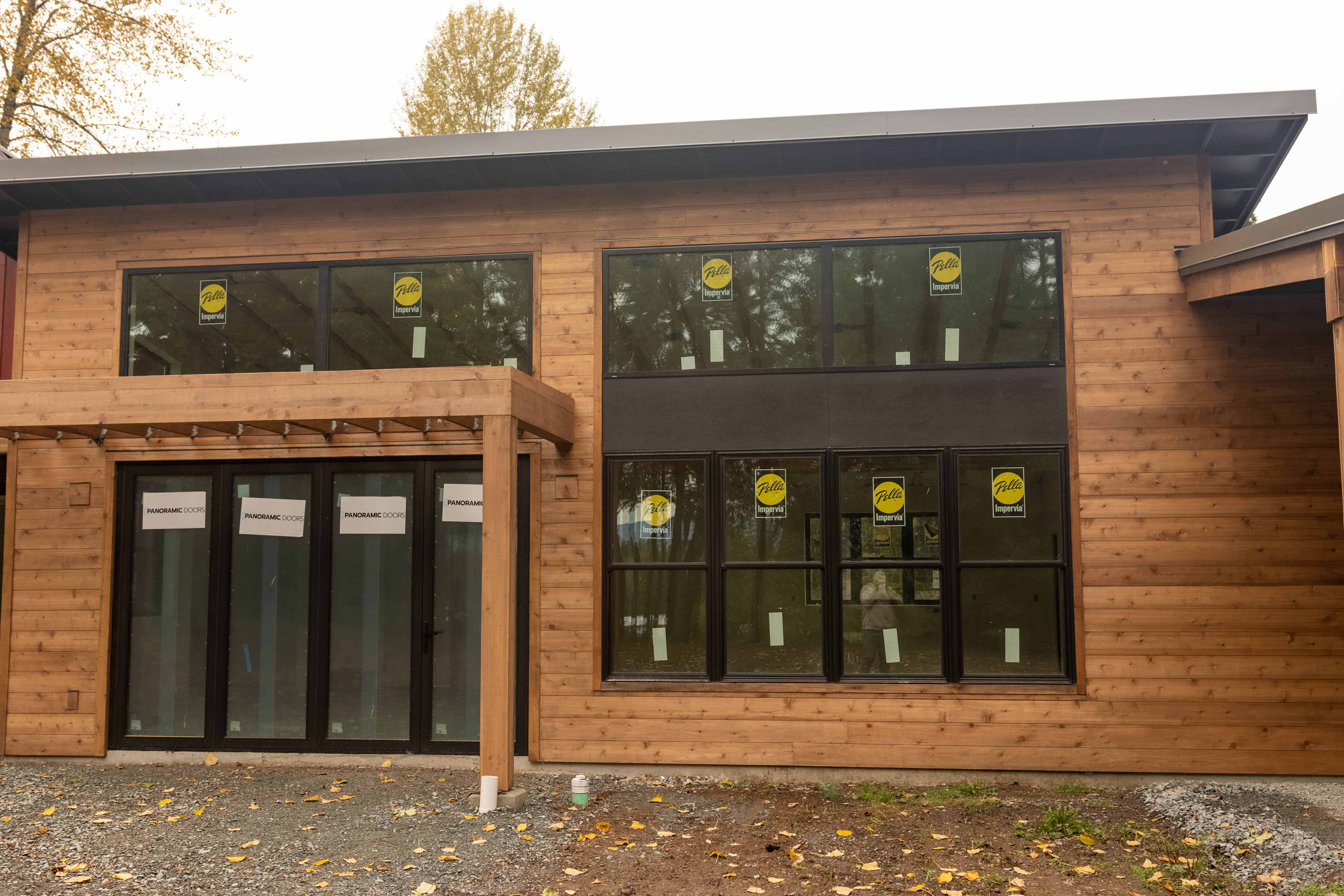 Modern exterior with new windows