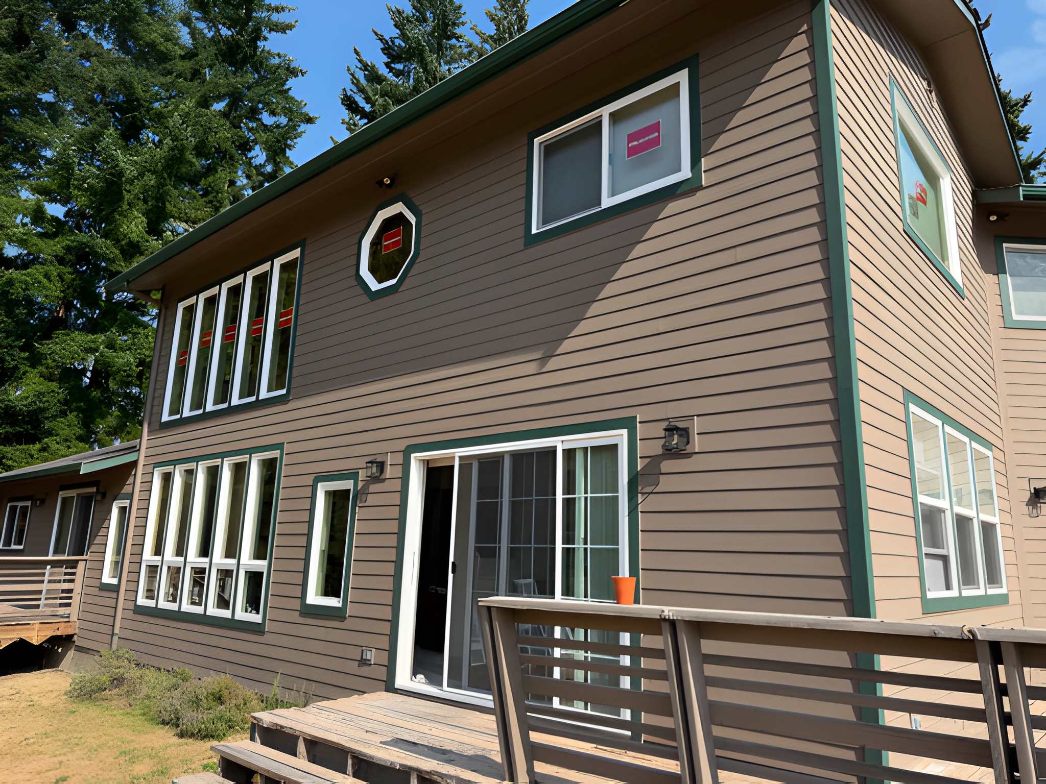 Finished siding replacement project with updated windows