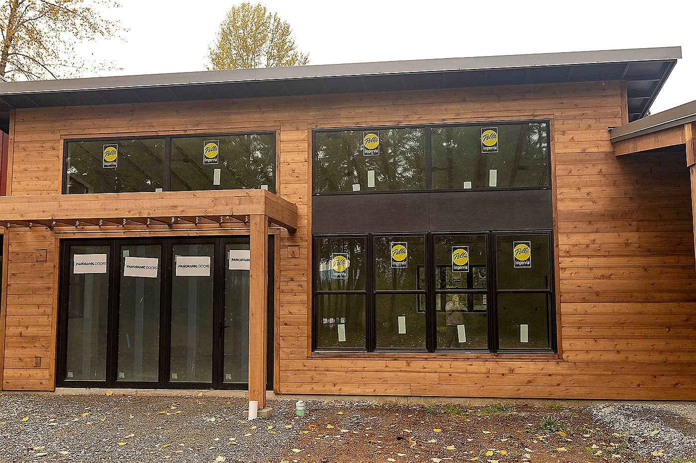 Modern window and siding exterior detail